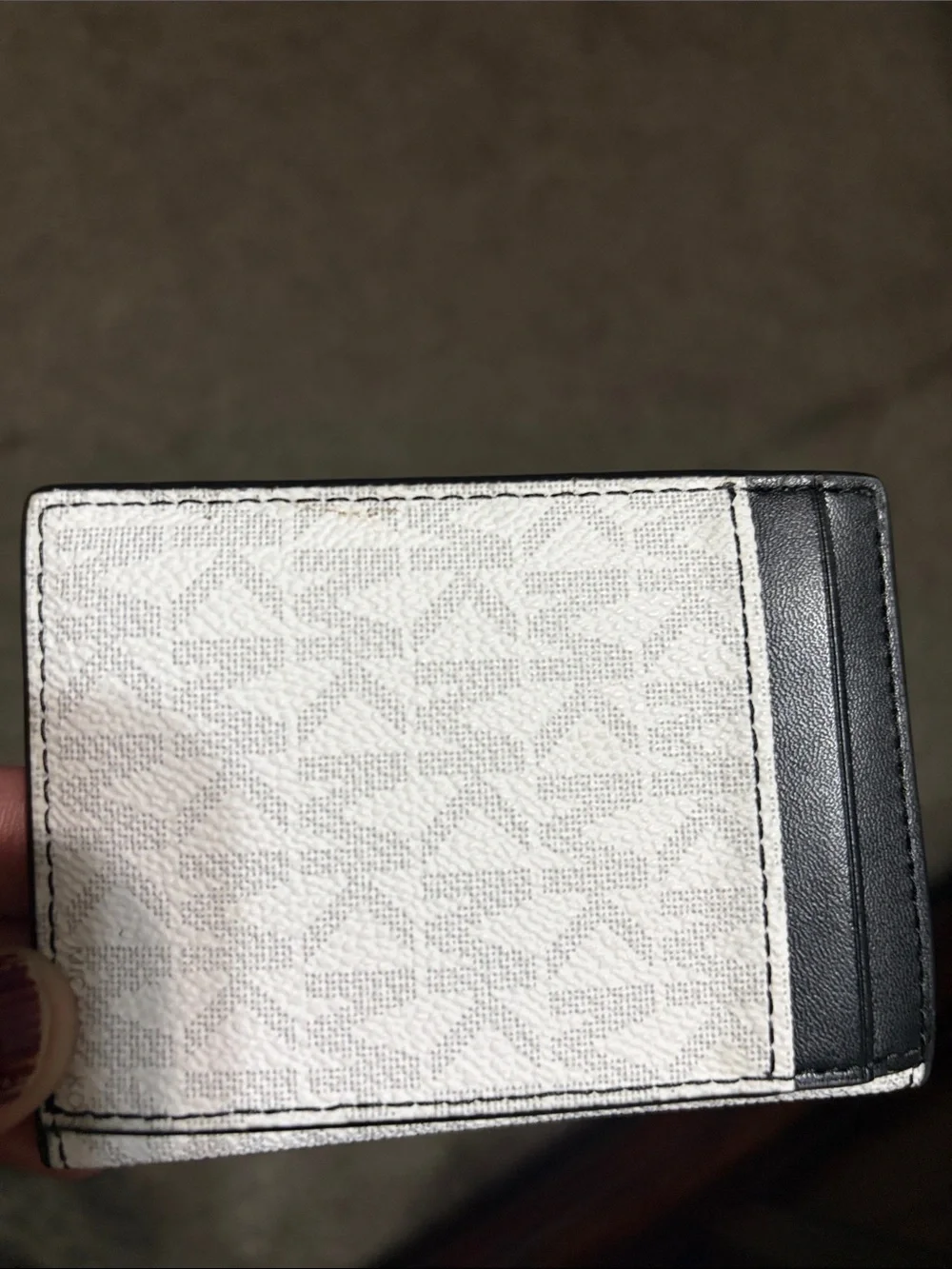 Michael Kors Black and White Signature Card Sleeve